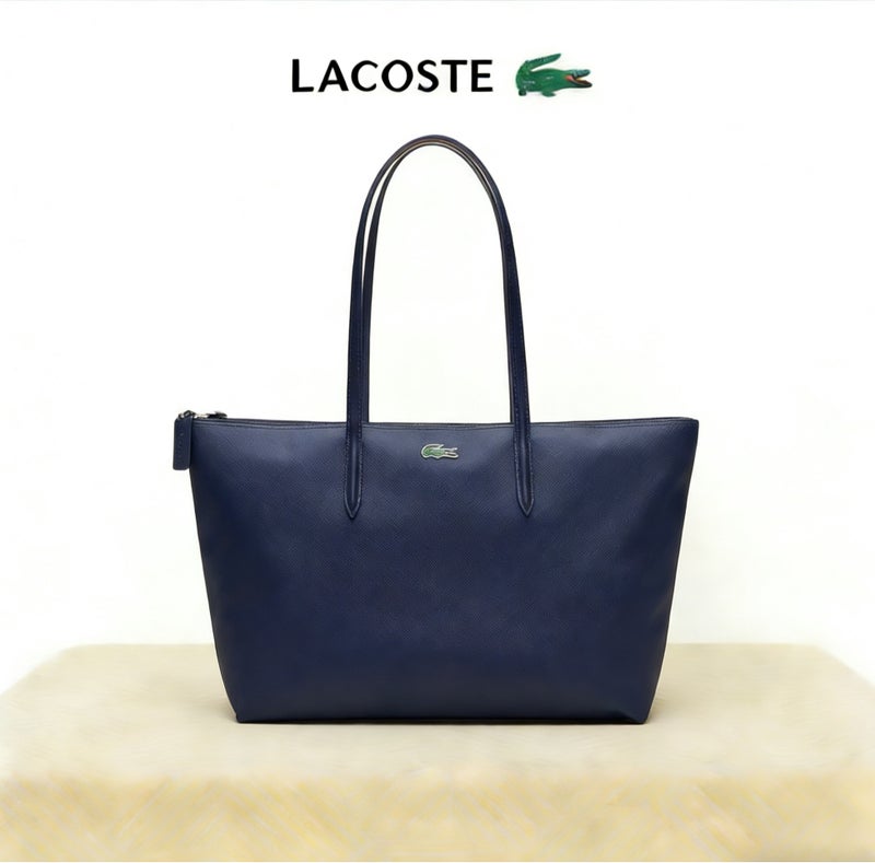 Lacoste bag Women's L12.12 Concept Fashion Versatile Large Capacity Large Size Zipper Handheld Shoulder Bag Tote Bag Large camera 45cm * 30cm * 12cm - Image 1